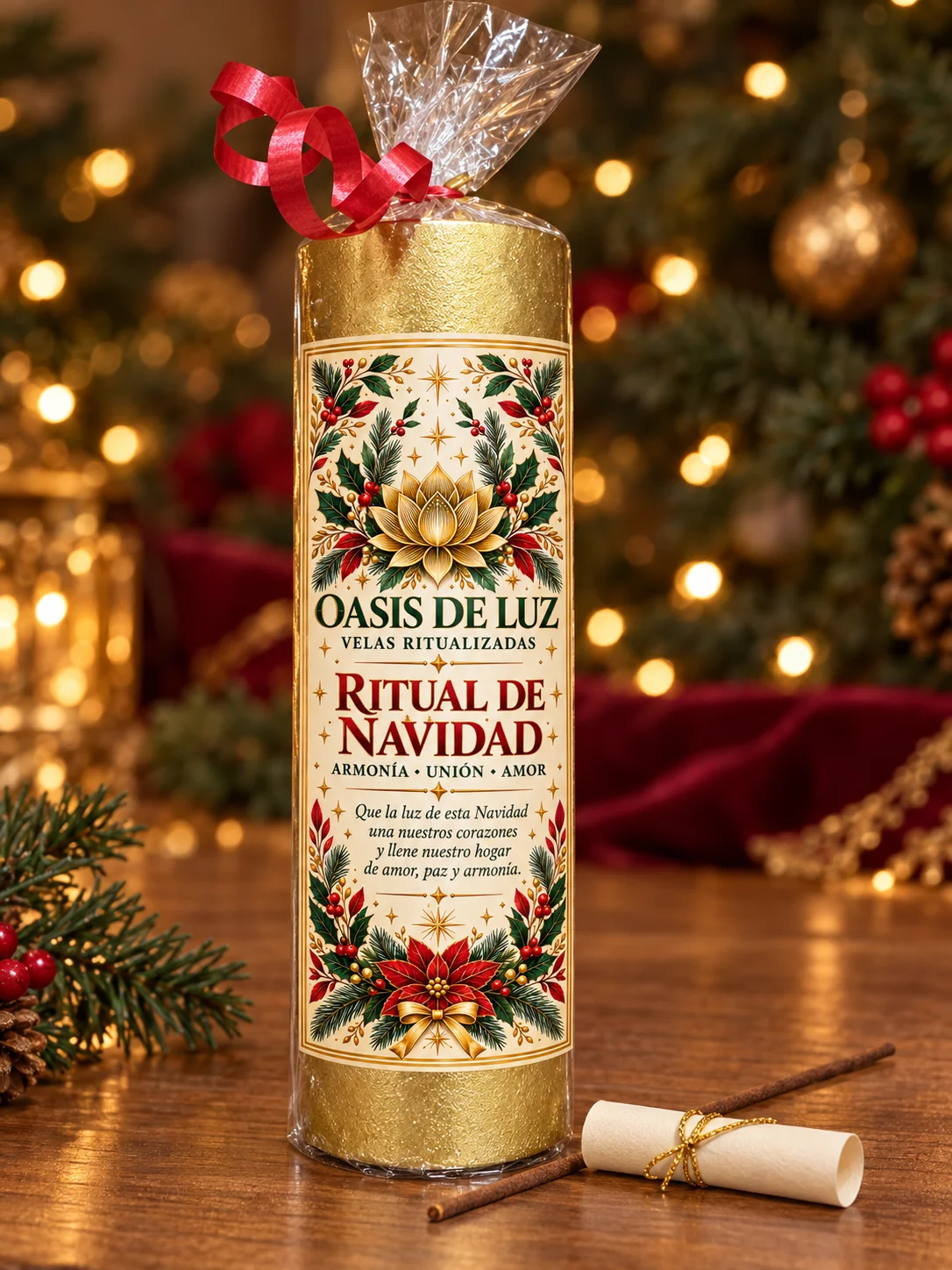 Vela Ritual de Navidad de Oasis de Luz